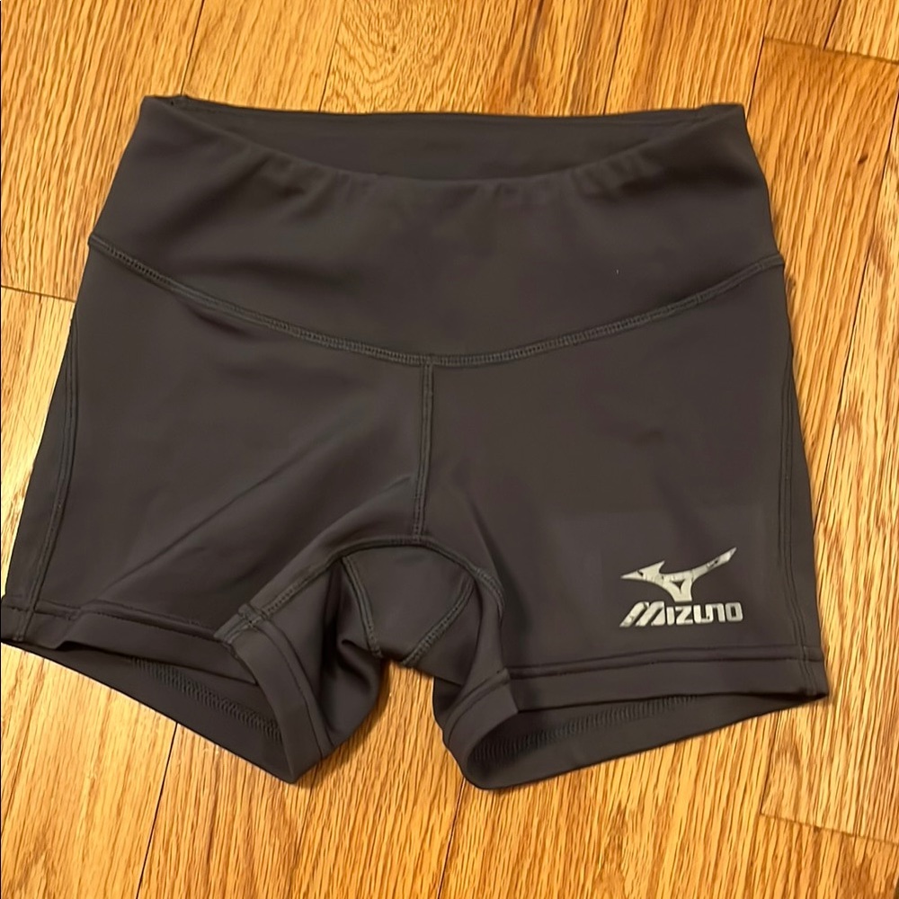 Mizuno Black Athletic Shorts Moisture-Wicking Mid-Thigh